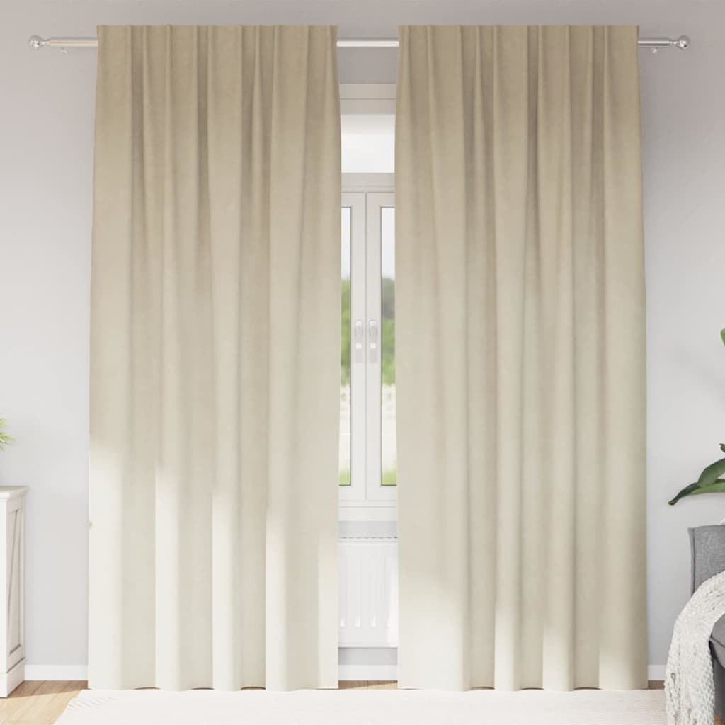 vidaXL Blackout Curtains 2 pcs Black 140 x 140 cm Velvet