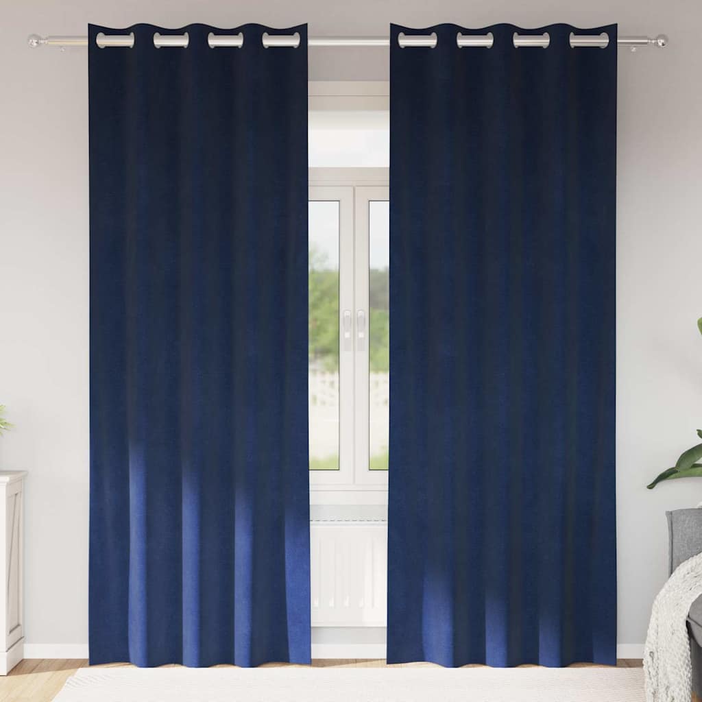 vidaXL Blackout Curtains 2 pcs Black 140 x 140 cm Velvet
