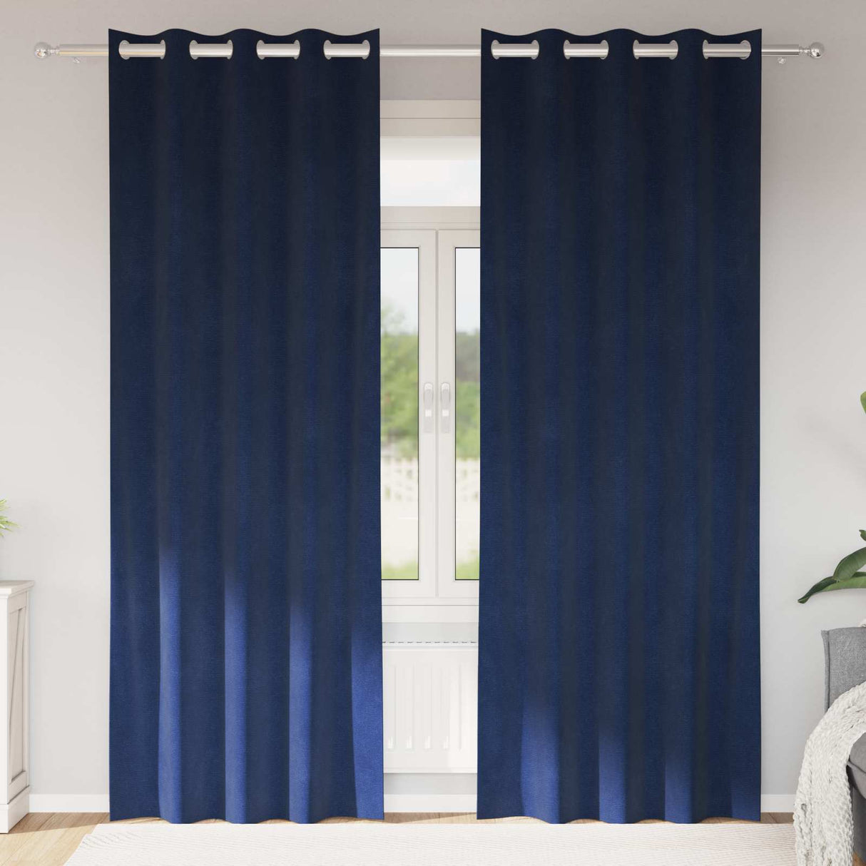 vidaXL Blackout Curtains 2 pcs Black 140 x 140 cm Velvet