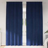vidaXL Blackout Curtains 2 pcs Black 140 x 140 cm Velvet