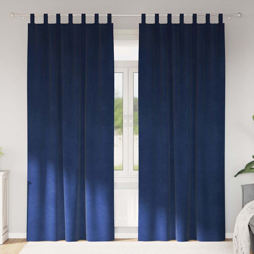 vidaXL Blackout Curtains 2 pcs Black 140 x 140 cm Velvet