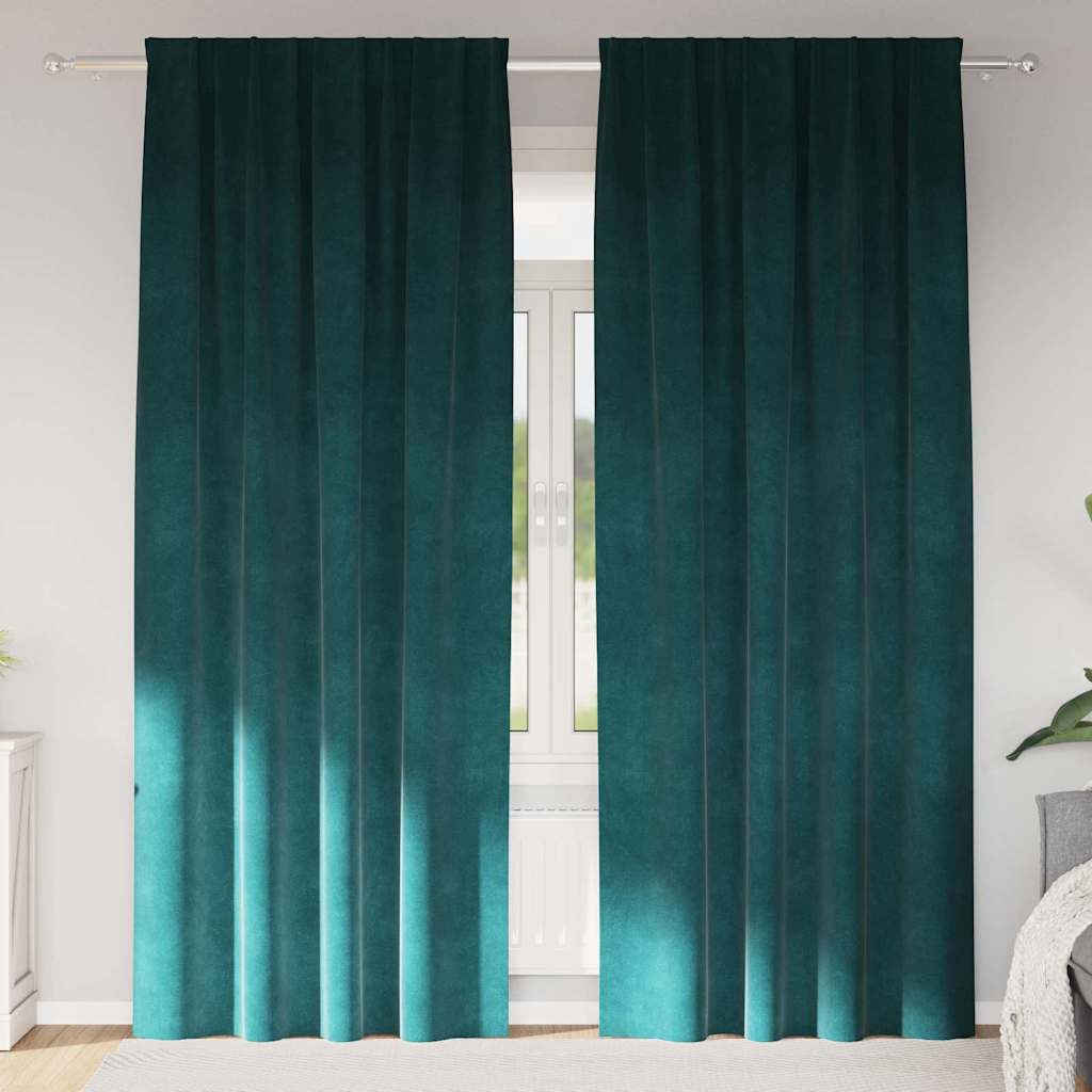 vidaXL Blackout Curtains 2 pcs Black 140 x 140 cm Velvet