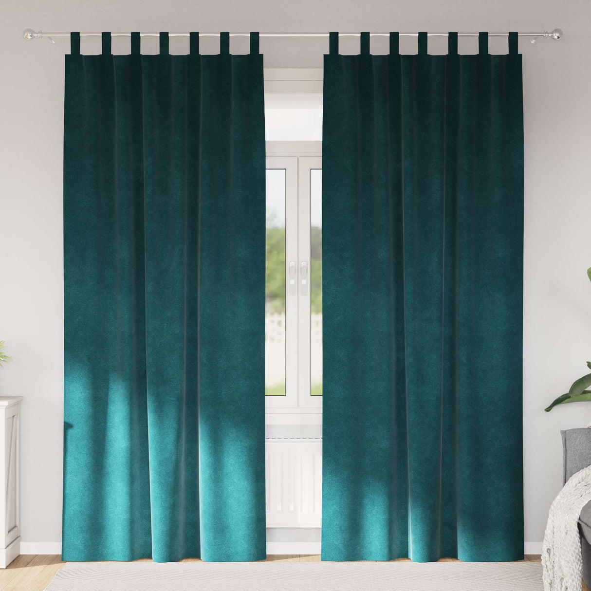 vidaXL Blackout Curtains 2 pcs Black 140 x 140 cm Velvet