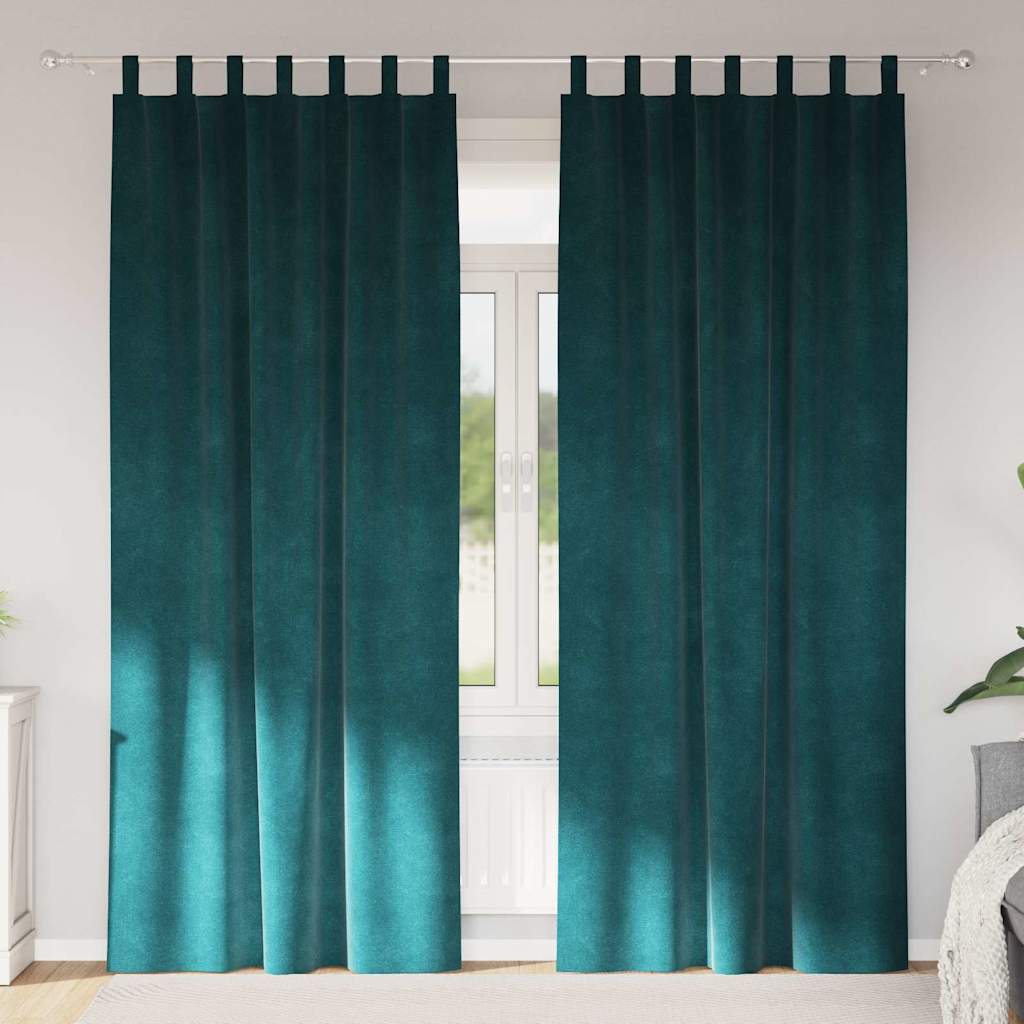vidaXL Blackout Curtains 2 pcs Black 140 x 140 cm Velvet