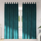 vidaXL Blackout Curtains 2 pcs Black 140 x 140 cm Velvet