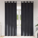 vidaXL Blackout Curtains 2 pcs Black 140 x 140 cm Velvet
