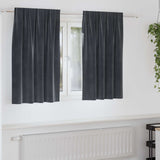 vidaXL Blackout Curtains 2 pcs Black 140 x 140 cm Velvet