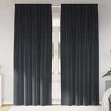 vidaXL Blackout Curtains 2 pcs Black 140 x 140 cm Velvet