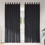 vidaXL Blackout Curtains 2 pcs Black 140 x 140 cm Velvet