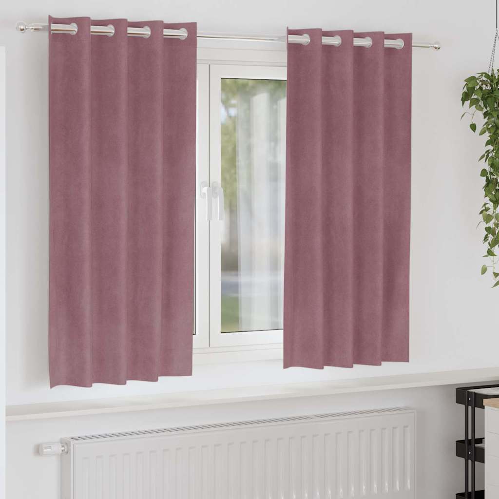 vidaXL Blackout Curtains 2 pcs Black 140 x 140 cm Velvet