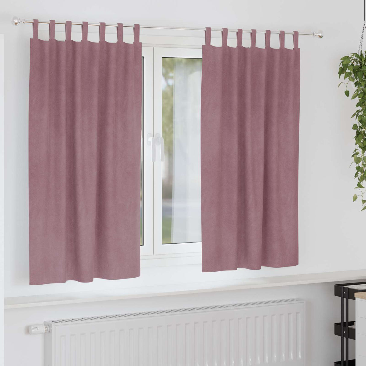 vidaXL Blackout Curtains 2 pcs Black 140 x 140 cm Velvet