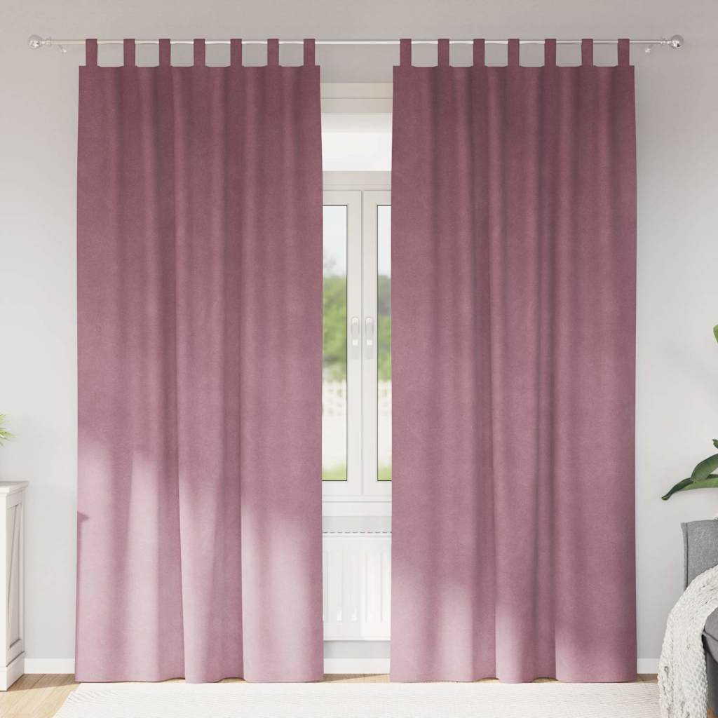 vidaXL Blackout Curtains 2 pcs Black 140 x 140 cm Velvet