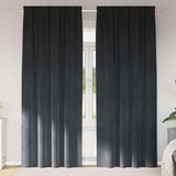 vidaXL Blackout Curtains 2 pcs Black 140 x 140 cm Velvet