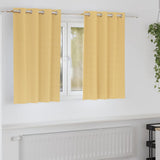 vidaXL Blackout Gordijnen met Ringen 2 pcs Beige 140 x 140 cm