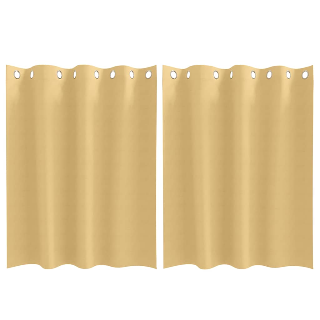 vidaXL Blackout Gordijnen met Ringen 2 pcs Beige 140 x 140 cm
