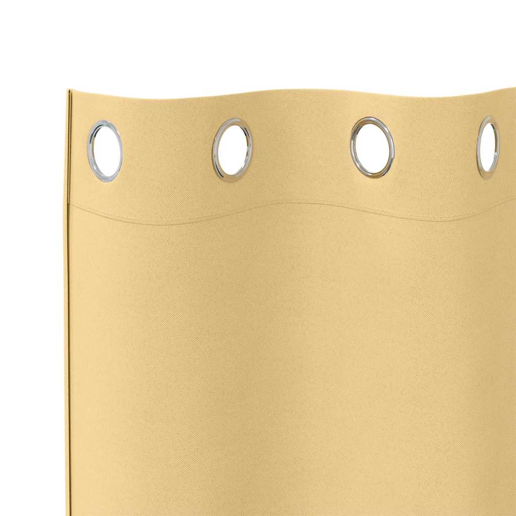 vidaXL Blackout Gordijnen met Ringen 2 pcs Beige 140 x 140 cm