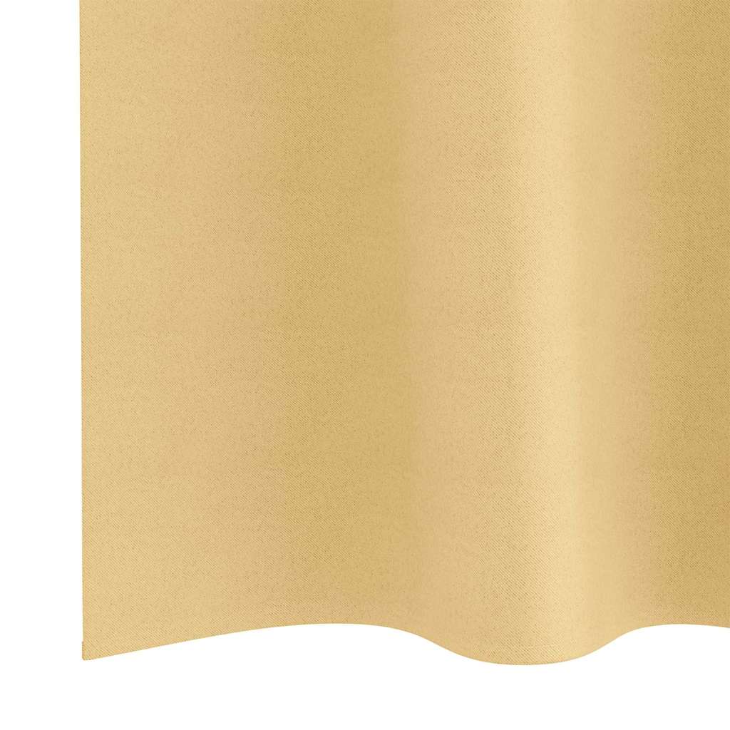 vidaXL Blackout Gordijnen met Ringen 2 pcs Beige 140 x 140 cm