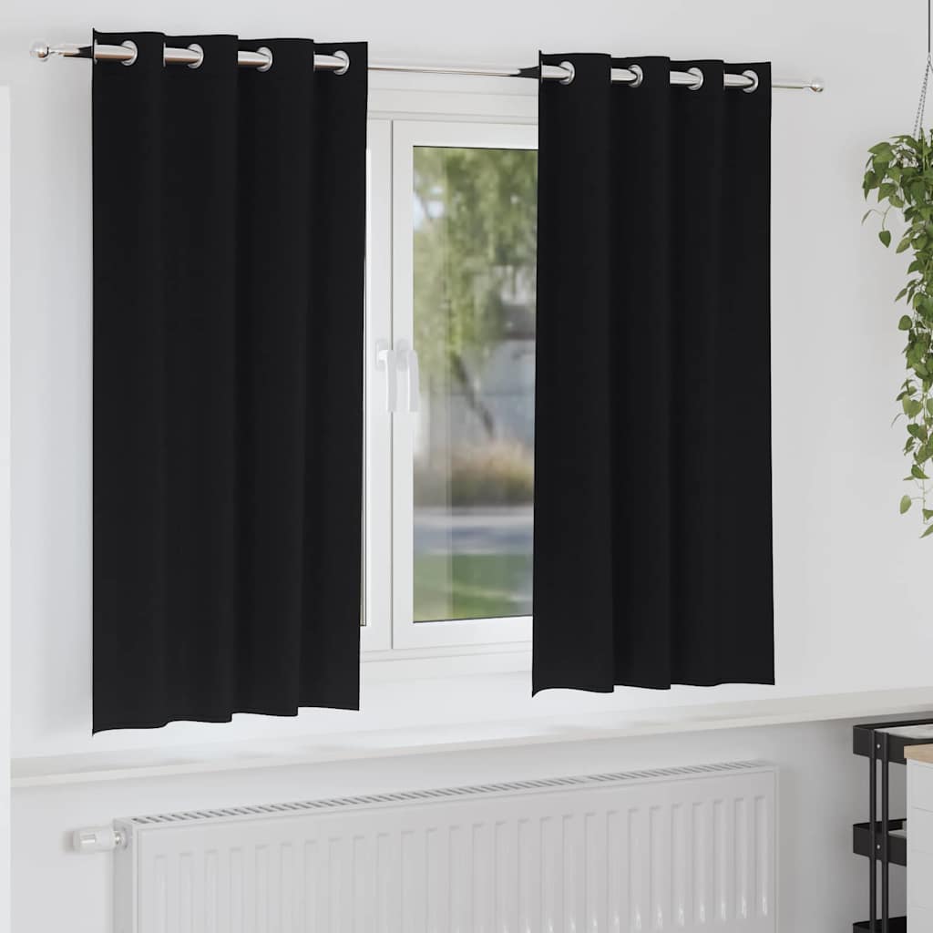 vidaXL Blackout Gordijnen met Ringen 2 pcs Beige 140 x 140 cm