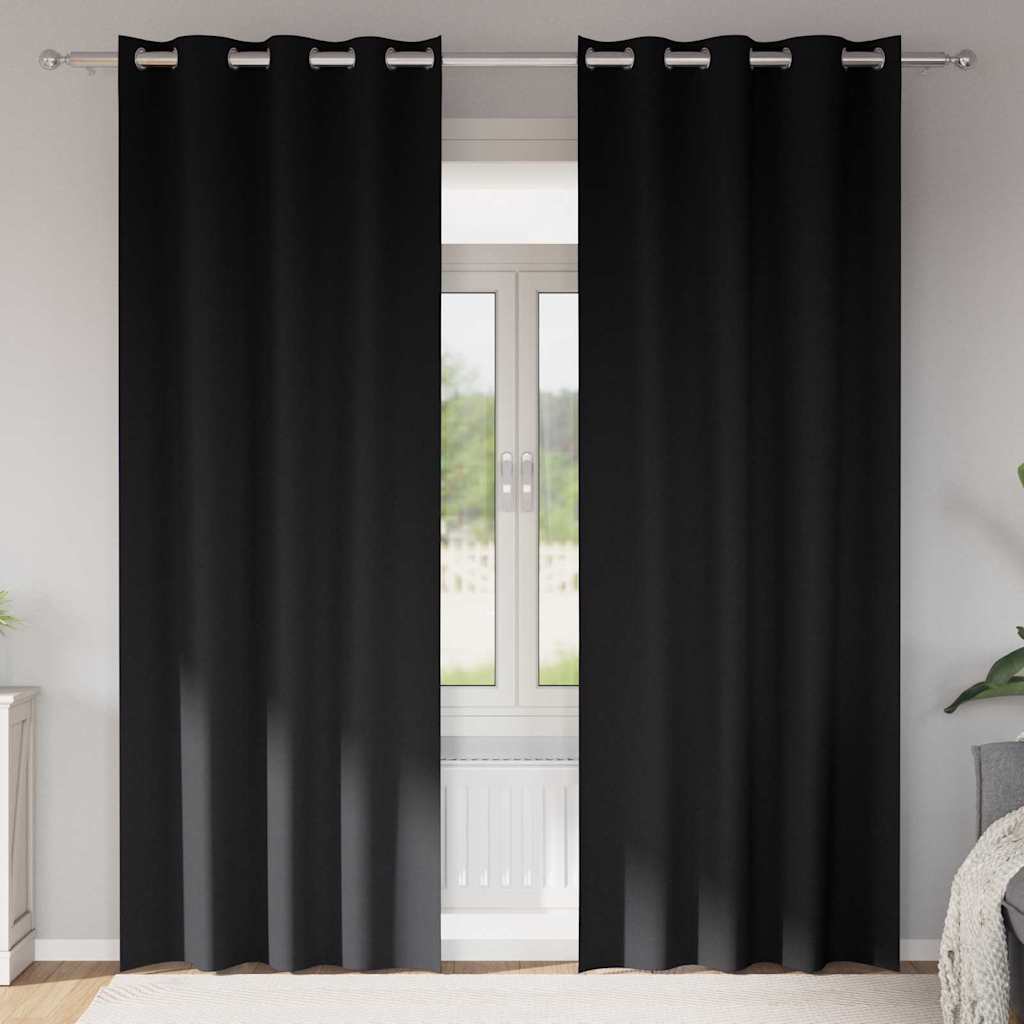 vidaXL Blackout Gordijnen met Ringen 2 pcs Beige 140 x 140 cm