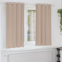 vidaXL Blackout Gordijnen met Ringen 2 pcs Beige 140 x 140 cm