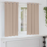 vidaXL Blackout Gordijnen met Ringen 2 pcs Beige 140 x 140 cm