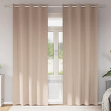vidaXL Blackout Gordijnen met Ringen 2 pcs Beige 140 x 140 cm