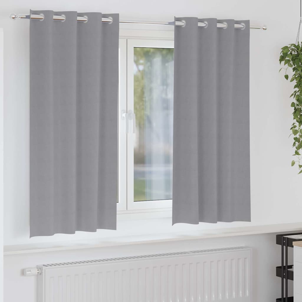 vidaXL Blackout Gordijnen met Ringen 2 pcs Beige 140 x 140 cm