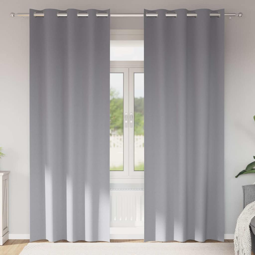 vidaXL Blackout Gordijnen met Ringen 2 pcs Beige 140 x 140 cm