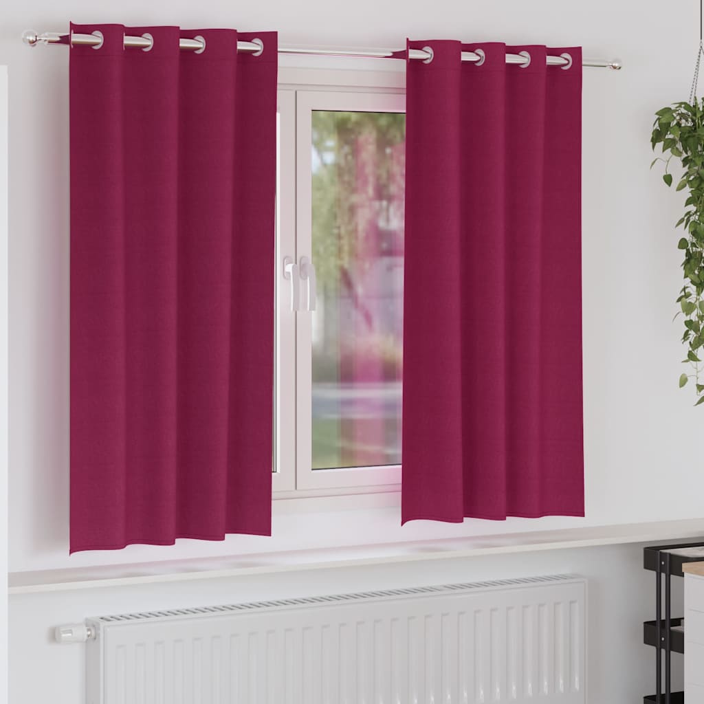 vidaXL Blackout Gordijnen met Ringen 2 pcs Beige 140 x 140 cm