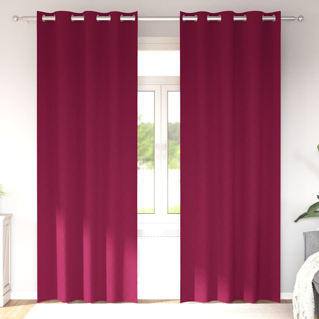vidaXL Blackout Gordijnen met Ringen 2 pcs Beige 140 x 140 cm