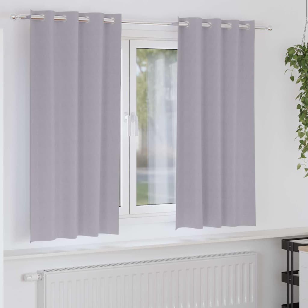 vidaXL Blackout Gordijnen met Ringen 2 pcs Beige 140 x 140 cm