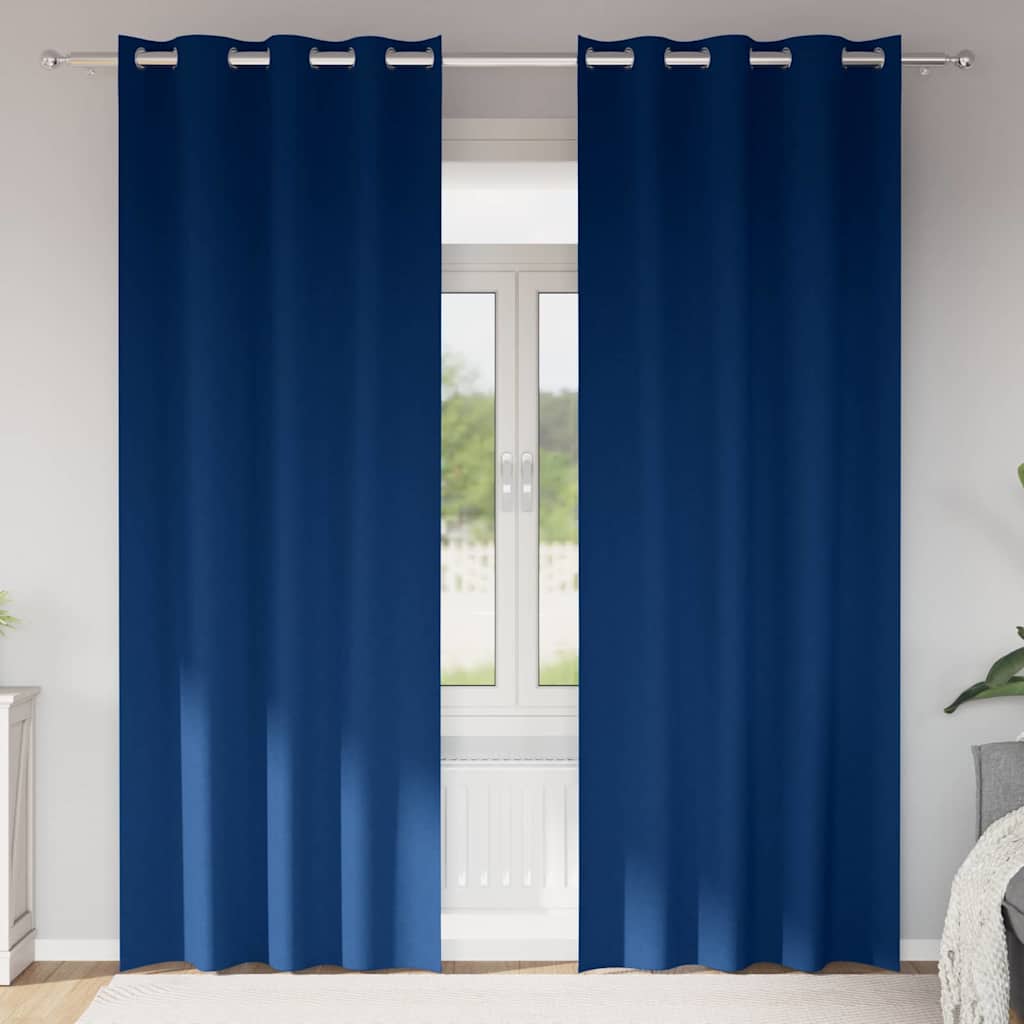 vidaXL Blackout Gordijnen met Ringen 2 pcs Beige 140 x 140 cm