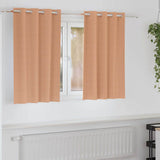 vidaXL Blackout Gordijnen met Ringen 2 pcs Beige 140 x 140 cm