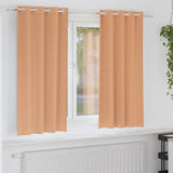 vidaXL Blackout Gordijnen met Ringen 2 pcs Beige 140 x 140 cm