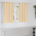 vidaXL Blackout Gordijnen met Ringen 2 pcs Beige 140 x 140 cm