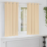 vidaXL Blackout Gordijnen met Ringen 2 pcs Beige 140 x 140 cm