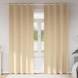 vidaXL Blackout Gordijnen met Ringen 2 pcs Beige 140 x 140 cm
