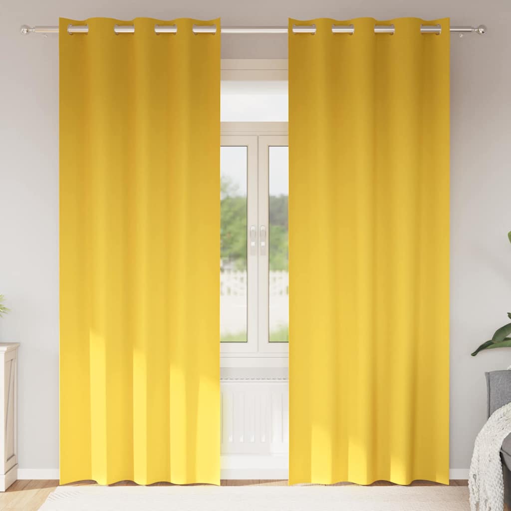 vidaXL Blackout Gordijnen met Ringen 2 pcs Beige 140 x 140 cm