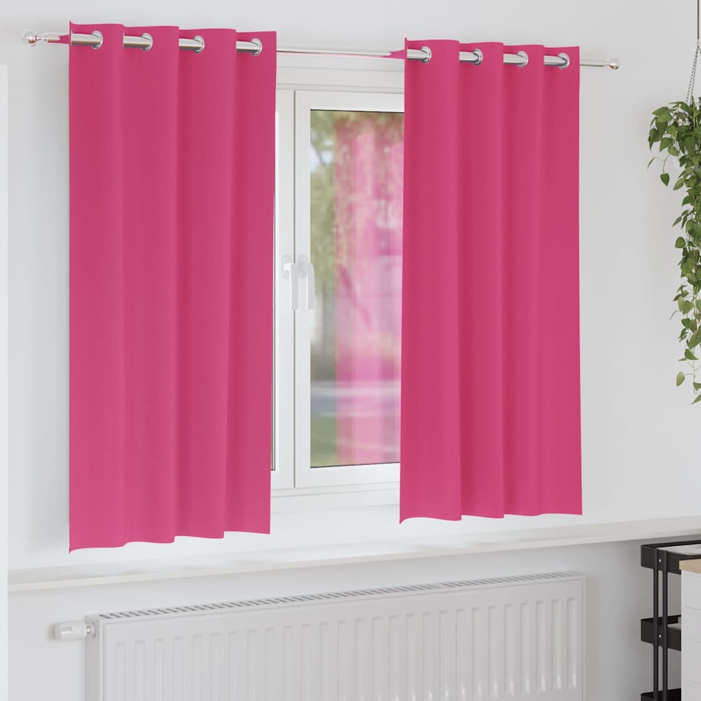 vidaXL Blackout Gordijnen met Ringen 2 pcs Beige 140 x 140 cm