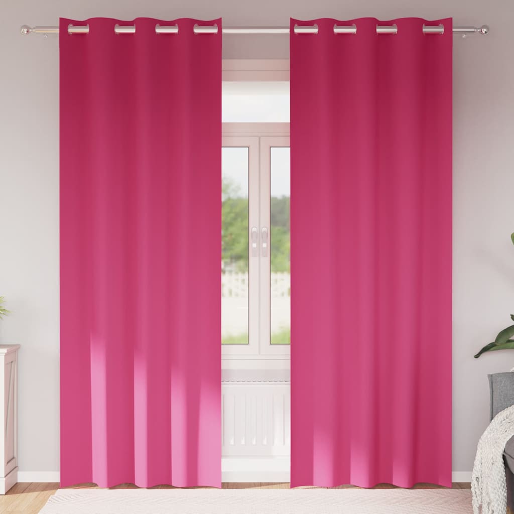 vidaXL Blackout Gordijnen met Ringen 2 pcs Beige 140 x 140 cm