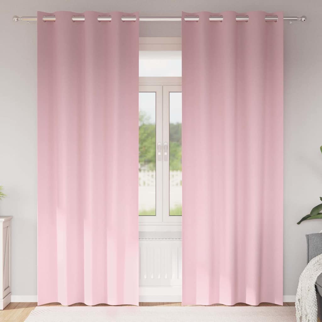 vidaXL Blackout Gordijnen met Ringen 2 pcs Beige 140 x 140 cm