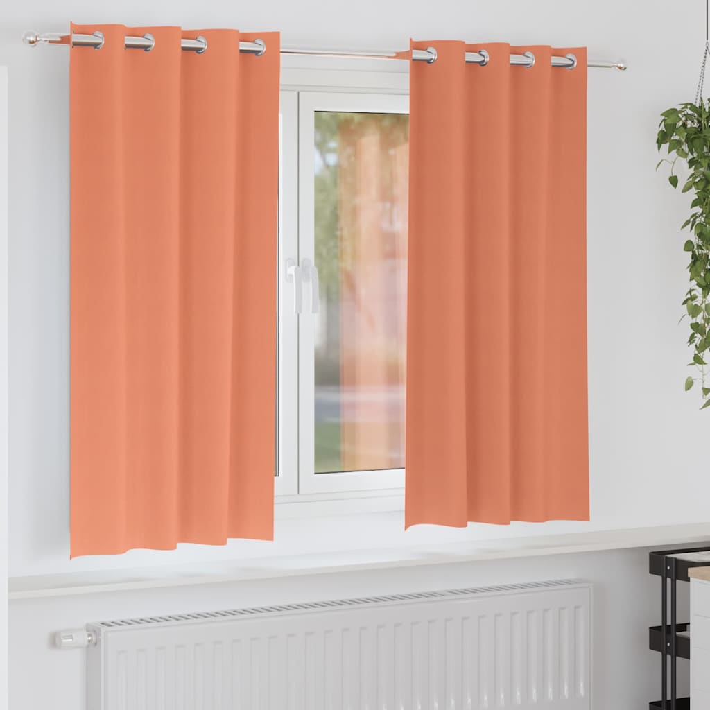 vidaXL Blackout Gordijnen met Ringen 2 pcs Beige 140 x 140 cm