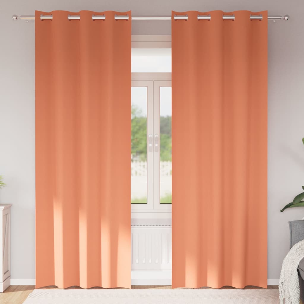 vidaXL Blackout Gordijnen met Ringen 2 pcs Beige 140 x 140 cm