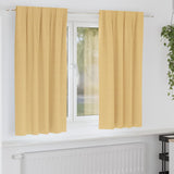 vidaXL Blackout Gordijnen met Ringen 2 pcs Beige 140 x 140 cm