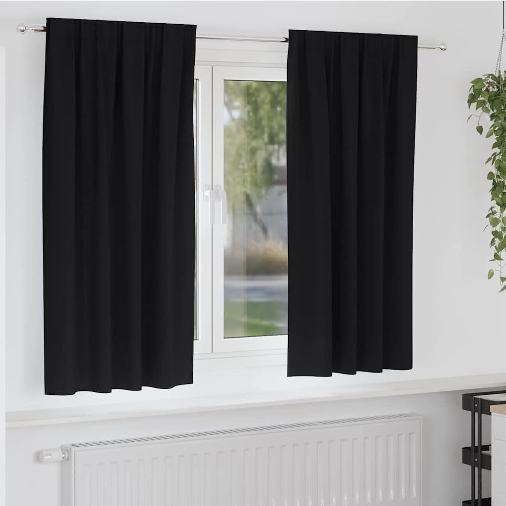 vidaXL Blackout Gordijnen met Ringen 2 pcs Beige 140 x 140 cm