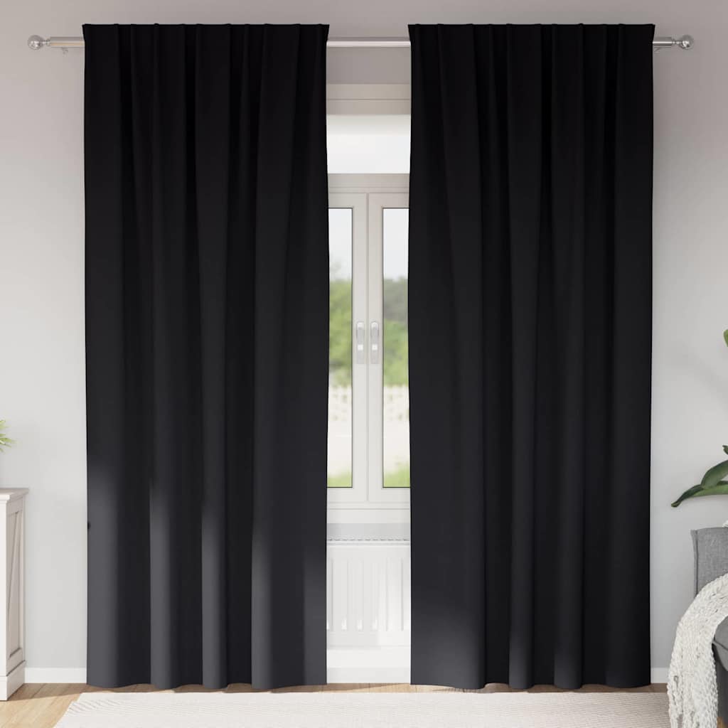 vidaXL Blackout Gordijnen met Ringen 2 pcs Beige 140 x 140 cm