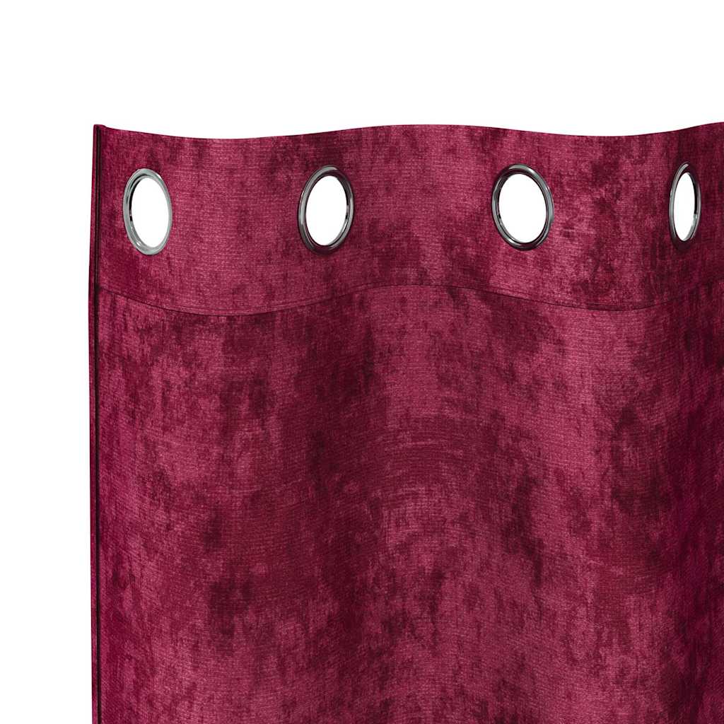vidaXL Velvet Gordijnen 2 pcs Wijnrood 140 x 140 cm Fluweel