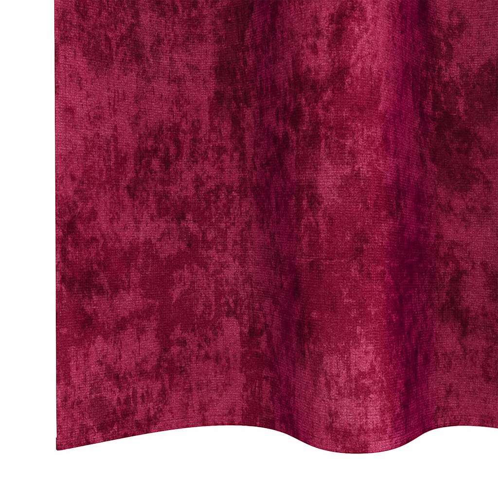 vidaXL Velvet Gordijnen 2 pcs Wijnrood 140 x 140 cm Fluweel