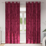 vidaXL Velvet Gordijnen 2 pcs Wijnrood 140 x 140 cm Fluweel