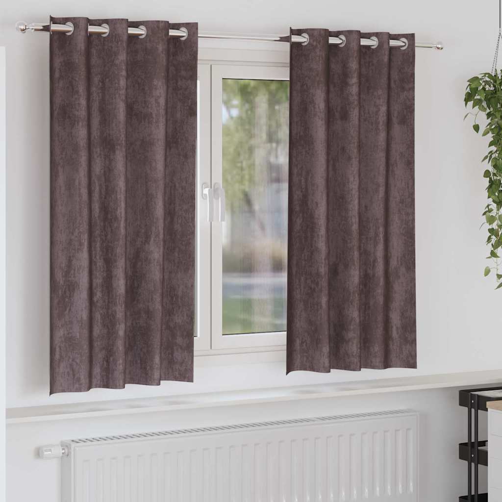 vidaXL Velvet Gordijnen 2 pcs Wijnrood 140 x 140 cm Fluweel